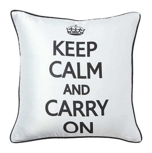 подушка с надписью keep calm and carry on в Новосибирске
