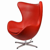 кресло arne jacobsen style egg chair красное в Новосибирске