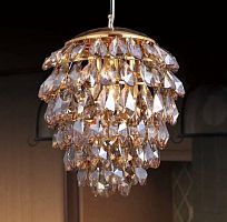 подвесной светильник crystal lux charme sp3+3 led gold/amber в Новосибирске