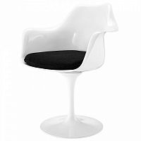 стул eero saarinen style tulip armchair черная подушка в Новосибирске