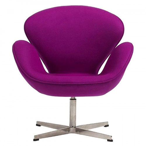 кресло swan chair кашемир лиловое в Новосибирске