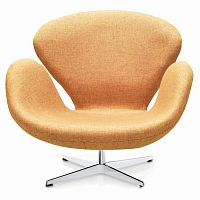 кресло swan chair коричневое в Новосибирске