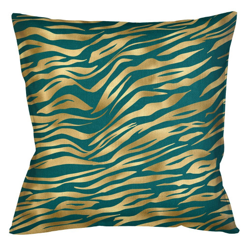 интерьерная подушка «зебра» (изумруд) в Новосибирске