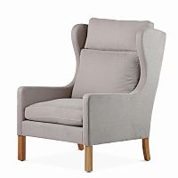 кресло wingback серый в Новосибирске