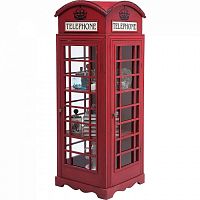 шкаф-витрина london telephone красный в Новосибирске