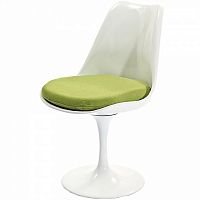 стул eero saarinen style tulip chair зеленая подушка в Новосибирске