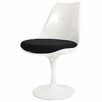 стул eero saarinen style tulip chair черная подушка в Новосибирске