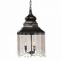 люстра подвесная черная с хрустальными подвесками chandelier в Новосибирске