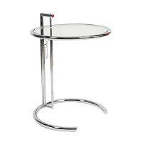 стол журнальный eileen gray style cocktail table e-1027 прозрачный в Новосибирске