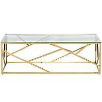 стол журнальный h-bridge gold 120*60*40см золотой в Новосибирске