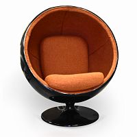 кресло ball chair черно-коричневое в Новосибирске