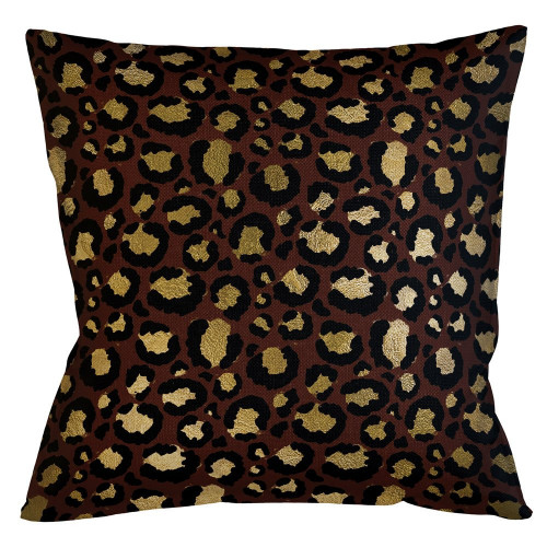 интерьерная подушка «леопард» (бордо) в Новосибирске