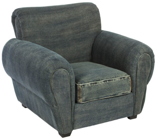 кресло san francisco denim armchair серое в Новосибирске