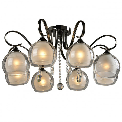 потолочная люстра idlamp merinella 877/8pf-darkchrome в Новосибирске