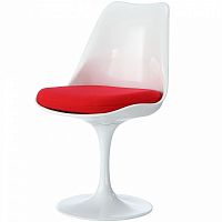 стул eero saarinen style tulip chair красная подушка в Новосибирске