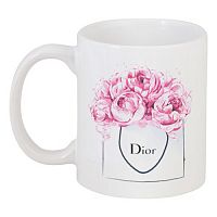 кружка с рисунком dior peonies в Новосибирске