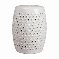 керамический столик-табурет cutwork garden stool белый в Новосибирске