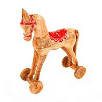 украшение новогоднее лошадка на колесах christmas horse, 40х30х13 см в Новосибирске